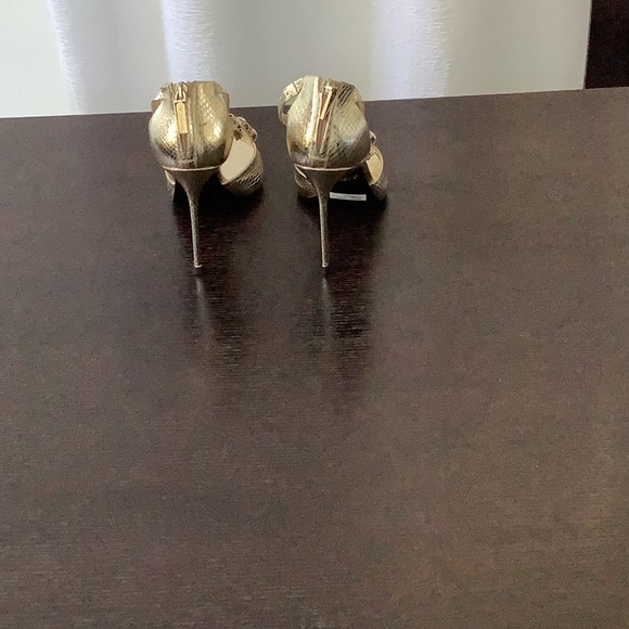 Roberto Cavalli high heels open toe, sz 40, Gold - Picture 3 of 7